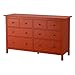 Produktbild HEMNES IKEA Kommode mit 8 Schubladen; in rotbraun; aus Massivholz; (160x96cm)