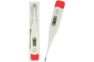 KAMROSE Digital Body Thermometer for Adults and Children, Highly Accurate Oral Baby Thermometers for Fever, Armpit or Rectal Temperature Reading for Babies, Kids and Adults (RED)…
