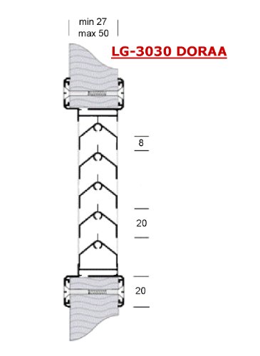 Doppelrahmen Lüftungsgitter LG-3030 DORAA 335 x 335 mm Alu F1 Abluft – Lamellengitter Wetterschutzgitter - 4