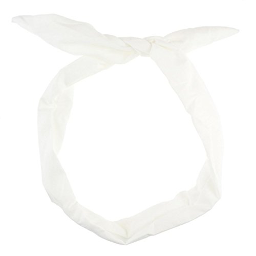 Plain Wire headband Stylish Retro Wire Hair Band Women Head Hair Band (Plain - White)
