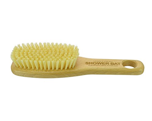 Kent Brushes Natural White Bristle Shower Bat Beechwood Handle