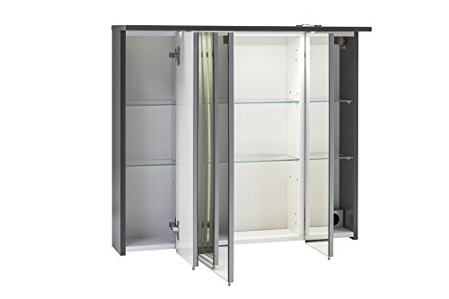 SCHILDMEYER Spiegelschrank Zelos, 3 Spiegeltüren, basaltgrau - 2