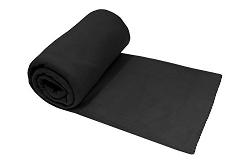 Moderno® Fleecedecke Fleece Decke Wohn- und Kuscheldecke | Größe (BxL) 170x130cm | 200gsm Qualität |mit Antipilling Effekt (Fusselfrei) pflegeleicht und Öko Tex Standard 100 Zertifikat | Schwarz