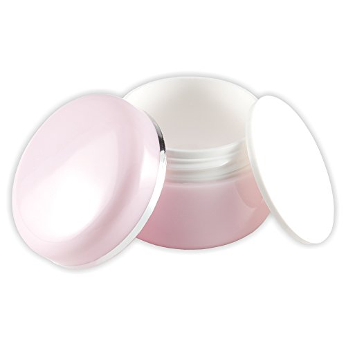 5 Stück 15ml Geltiegel rosa rose – Leerdose – Cremedose mit Silberrand und Abdichtscheibe - 3
