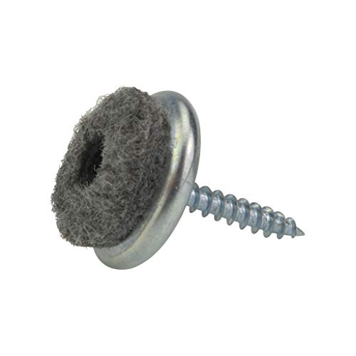 Preisvergleich Produktbild 16 Stück Filzgleiter Möbelgleiter Stuhlbeingleiter Bodenschutz für Parkett, Laminat, Beton Ciré etc. mit Befestigungsschraube 20 mm