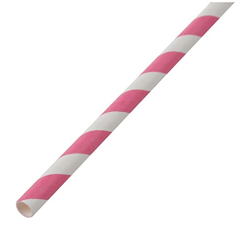 TOOGOO(R) 30 Stuecke Papier Trinkhalme Strohhalme (Rosa+weiss) - 4