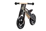 BIKESTAR® Premium Kinderlaufrad für kleine Abenteurer ab 2 Jahren ★ 10er Natur Holz Edition ★ Teuflisch Schwarzes Piraten Design - 7