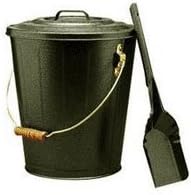 4 Gallon Black Ash Pail W/Shovel