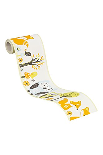 Esprit Home Bordüre Forest Strukturprofil auf Papier 5,00 m x 0,13 m blau orange weiß Made in Germany 941131 94113-1 - 2