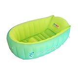 SUPER CALIDAD Y SEGURO: la bañera inflable para bebés está hecha de materiales de PVC estándar europeo sin BPA, suave y liso para proteger la piel de su bebé, preservación del calor, duradero. Tamaño inflado: 90 * 55 * 30cm / 35.4 "* 21.6" * 11.8 ", - para niños de 0-3 años.