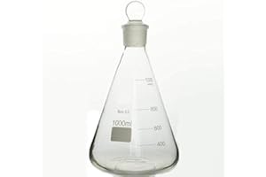 Rocwing Borosilicate 3.3 Glass Graduated Conical Erlenmeyer Flask with Stop (1000ML-29/32)