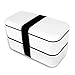 Produktbild Dupeakya Bento Box Brotdose, 2 Schichten Mikrowellenfest Silikondichtung Stylisch Japanisch Lunchboxen mit 2 Fächern Nylonband