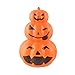 Produktbild Garneck Halloween Kürbis Lampe, Eimer einzigartige 3 Ebenen Design leuchtende Kürbis Licht Dekor, leuchten Laterne Requisiten Spielzeug mit Knopfbatterie für Festival Dekor