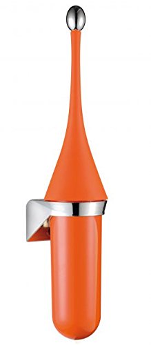 Preisvergleich Produktbild Toilettenbürste Wand, WC-Bürste Orange, Toilettenbürstenhalterung ,WC-Bürstengarnitur - Kunststoff, soft touch - NEU / OVP