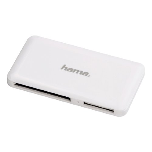 Hama Kartenleser "Slim", UDMA/UHS-I fähig, (u.a. microSD/SDHC, SD/SDHC, CF Typ I, MMC, USB 3.0), weiß