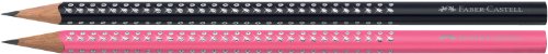 Faber-Castell 218496 – Bleistiftset GRIP SPARKLE, 4-teilig, pink - 2