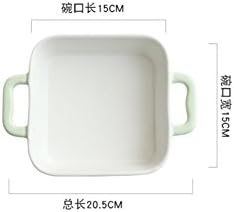Baking baking cheese baked rice tray ears rectangular plate household utensils ceramic plates-I