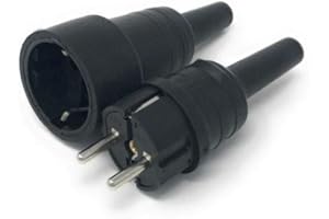 SRB Spina in gomma Schuko IP 44 in gomma infrangibile e stabile per ambienti umidi