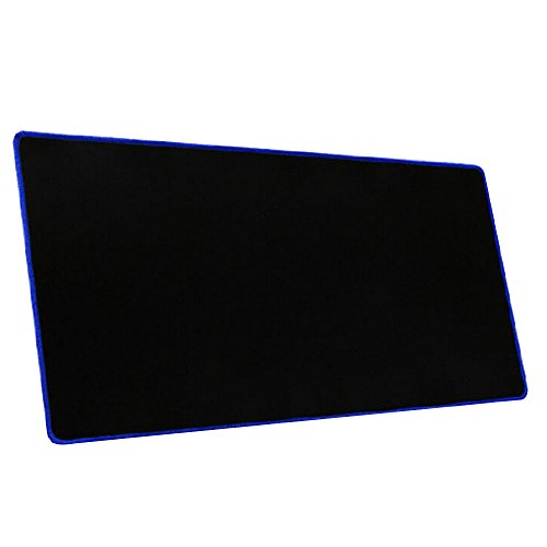 Vococal® Tragbare Kautschuk Verlängert Spiele Große Tastatur Mauspads, Schwarz + Blauer Rand - 2