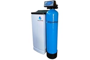 AQUATEK PURE Aquatek - WAVE LCD 40 Litri Addolcitore D'Acqua Automatico Doppio Corpo con Valvola Elettronica Runxin F79B-LCD Incluse Resine Pronto Installazione Per Famiglie 1-14 Persone