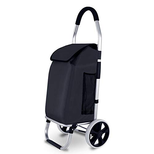 Preisvergleich Produktbild HXPK Einkaufswagen, faltender beweglicher kletternder Treppen-Hand-LKW, Anhänger-Aluminiumlegierungs-Laufkatze, Hauptwarenkorb-Kleiner Zug-Wagen, wasserdichter Rucksack der großen Kapazität,A