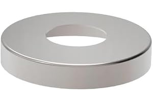 Sellon24® Täckrosett i rostfritt stål för stolpe, täckning för rör 42,4, rosett räcke panel rund V2A 103 mm räckesstolprör skruvskydd balkong terrass