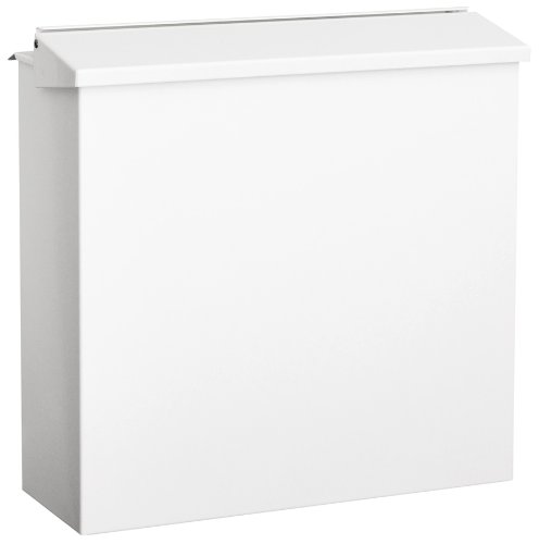 Preisvergleich Produktbild Max Knobloch Briefkasten Chicago reinweiß (RAL 9010) 17 Liter Zaunbriefkasten