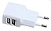 Produktbild USB Ladegerät Dual - 2 USB Ports 2000mA Netzteil Ladestecker für iPhone, Android Samsung HTC LG