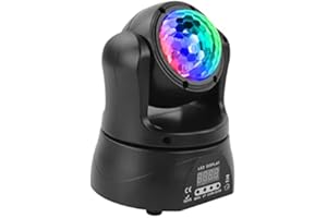 Cabeza Móvil, ZonQoonz 30W LED Luz de fiesta Iluminación de escenario de doble cara Luces de DJ por dmx512 Control activado por sonido para Disco Club Show en vivo Bar Boda Halloween Navidad