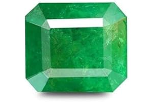 LMDPRAJAPATIS 3.00 Carat Natural Original Certified Emerald/Panna Gemstone for Men and Women, Green, 3.00 Carats, Loose Cut Gem