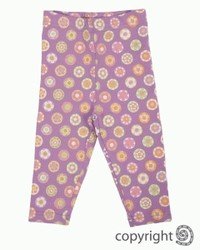 Bright Bots Purple Blooms Printed Leggings 6-12 Months