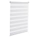 Produktbild [neu.holz] Klemmfix Zebra-Rollo (100 x 175cm) (weiß) Duo-Rollo / Doppelrollo - Sonnen - und Lichtschutz - ohne Bohren