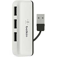 Belkin F4U021bt - Hub de viaje con 4 puertos (4 x USB 2.0), blanco