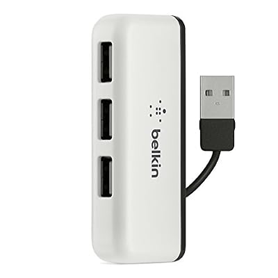Belkin - Hub de Voyage 4 Ports USB 2.0 (auto-alimenté) - Blanc