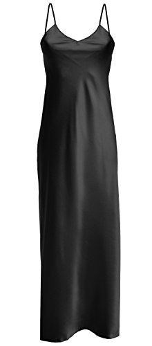 Preisvergleich Produktbild DKaren Edles langes Nachthemd IGA (Schwarz, M)
