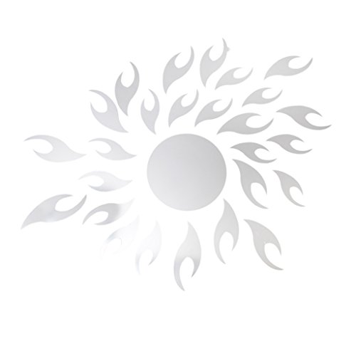 Gazechimp 27x Sonne Design , Spiegel Stil Wandbilder Wandaufkleber Aufkleber Wandtattoo Dekor Für Schlafzimmer Schrank