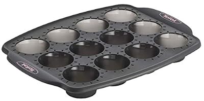 Tefal - J4170214 - Crispybake Moule 12 Mini Muffins 29X21cm Silicone Noir