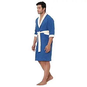 SPACES CLOUDZ Bath Robe Blue 300 GSM 100% Cotton