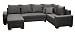 Produktbild CAVADORE Wohnlandschaft Maxi mit Ottomane rechts / Großes Schlafsofa mit Bettkasten / Inkl. Kissen / 294 x 85 x 198 / Grau