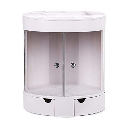Preisvergleich Produktbild RENYAYA Transparente Kosmetik Aufbewahrungsbox Aufbewahrungsbox Aufbewahrungseimer Kunststoff Desktop Schminktisch Lippenstift Badezimmer Hautpflege Liefert Regal Staub,White