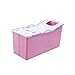 Produktbild Faltbare Badewanne, Erwachsene Große Ganzkörperbadewanne, Material Das Die Haut Nicht Reizt Badebassin Für Kinder (Farbe : Rosa, Size : Cover)