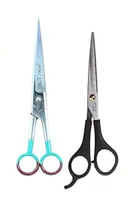 RT SHOP Hair Cutting Scissor ( Plane, Single Thining, And Double Thining ) (Tiranga+Plane)