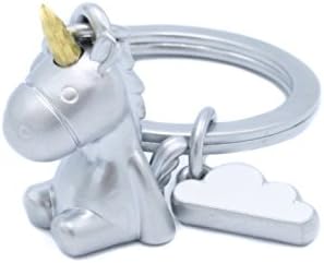 RMEX Keyholder Unicorn 3D With Cloud, Golden Horn, Rainbow,Keychain, Fairytales, Magical, Matte finish