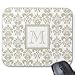 Produktbild Ihr Monogramm, Beige Damast Muster 2 Mauspad
