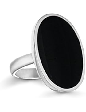 Tuscany Silver Ring Sterling Silber Oval Onyx