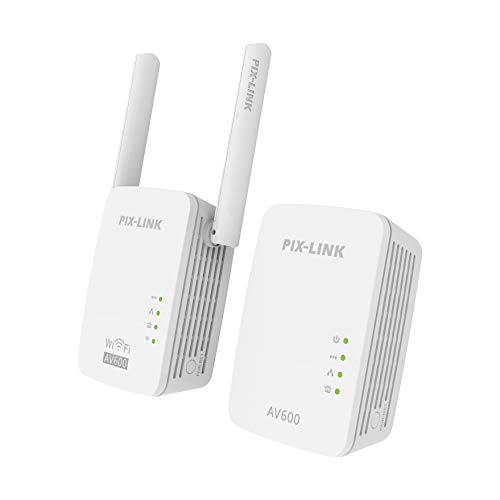 Pix-Link Adaptador WiFi Aigital WiFi Repetidor Receptor WiFi AV600 Punto de Acceso inalámbrico 300 Mbit/s Puerto Ethernet 1 Pair