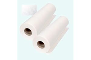DSTOCK60 Draps d'examen- gaufré - Pure ouate Blanche - 2 rouleaux de 70 x 35 cm - 135 formats