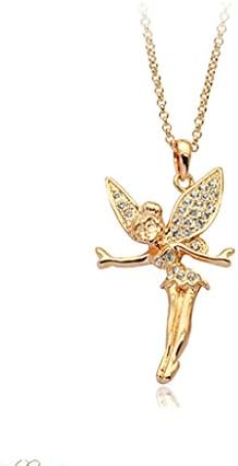 Gold Plated Tinkerbell Swarovski Elements Crystal Pendant Necklace Fashion Jewellery