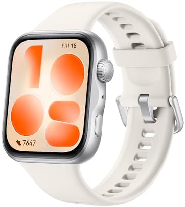 HUAWEI WATCH FIT 5 Smartwatch, Schermo AMOLED HD da 1,82", Design Raffinato, Pagamento NFC, Rilevamento Cadute, Batteria a lunga durata, Monitoraggio della salute, 5 ATM, Android & iOS, Bianco