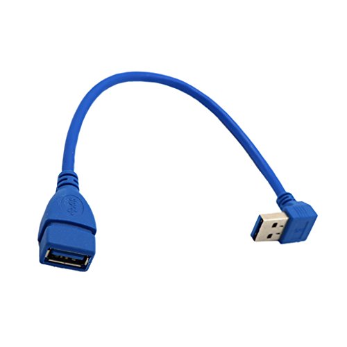 Gazechimp 30cm USB 3.0 Typ A ( male ) Abgewinkelt auf USB 3.0 ( female ) Datenkabel Verlängerungskabel